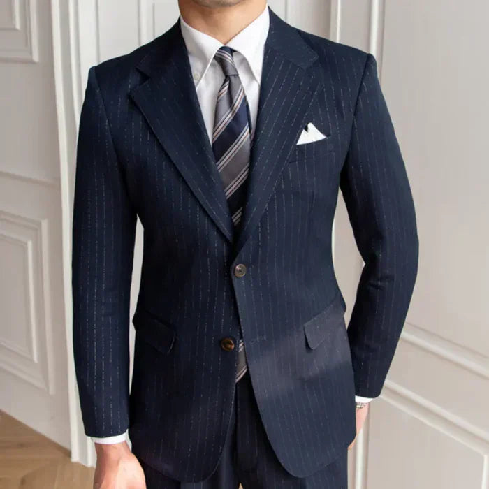 Blazer rayé deux boutons LS037