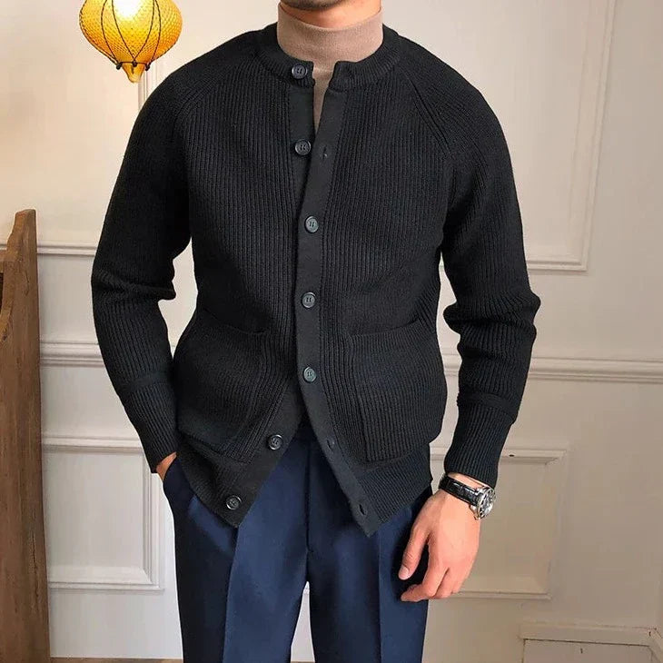 Cardigan en maille bouclée pour homme