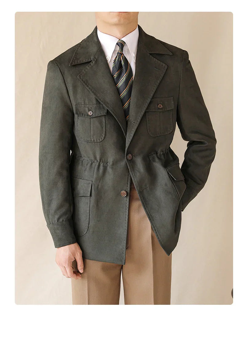 Safari-Jacke Revers Oberbekleidung