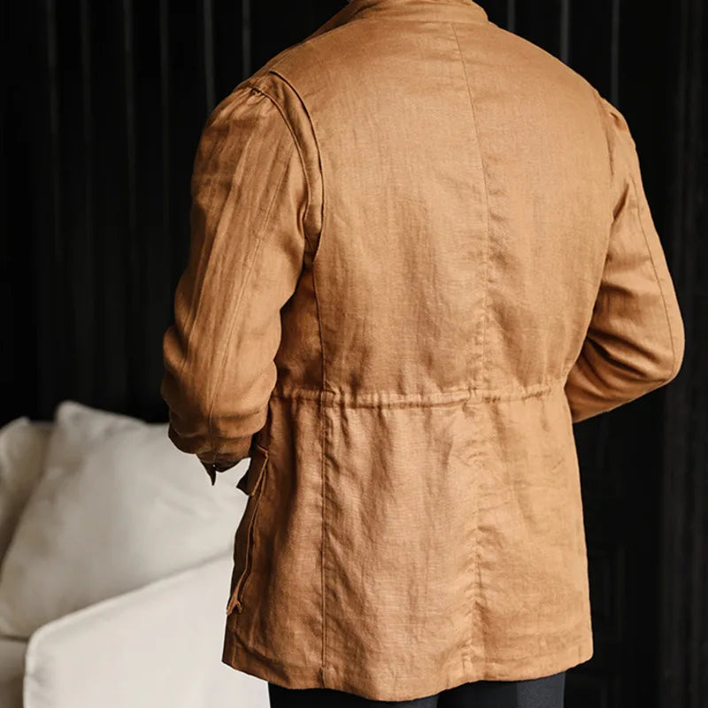 Parka de lino Looped LS001 para hombre