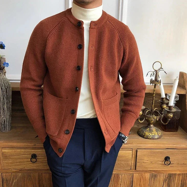 Cardigan en maille bouclée pour homme