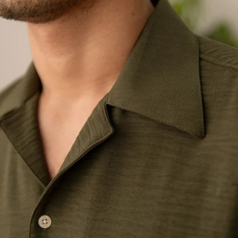 Camisa Looped LS037 con cuello cubano