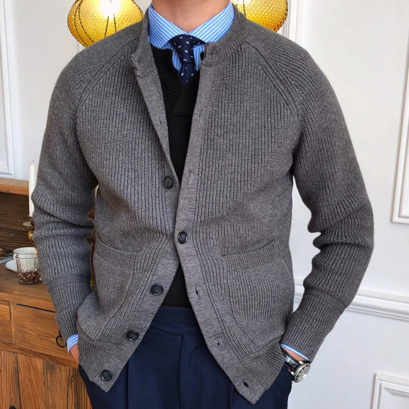 Cárdigan de punto trenzado para hombre