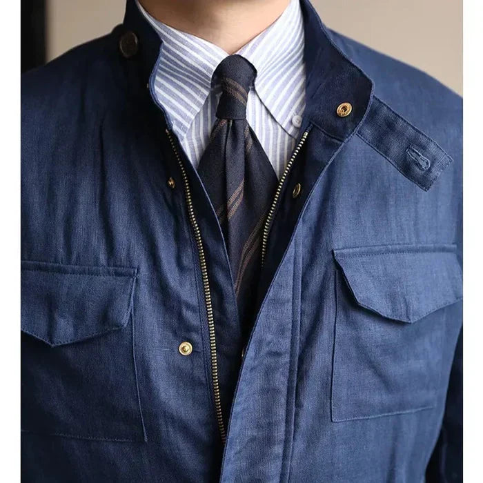 Parka de lino Looped LS001 para hombre