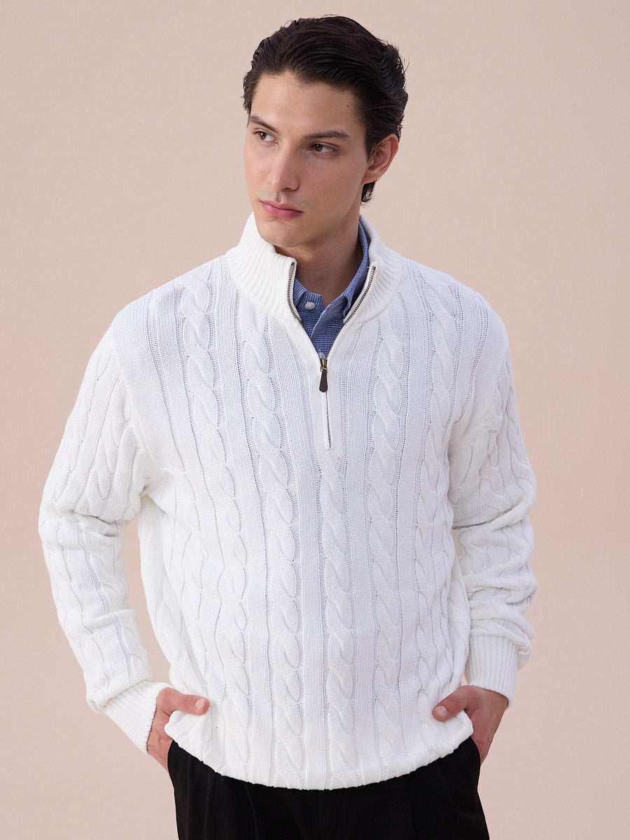 Loops Alveron Cable Zip Sweater