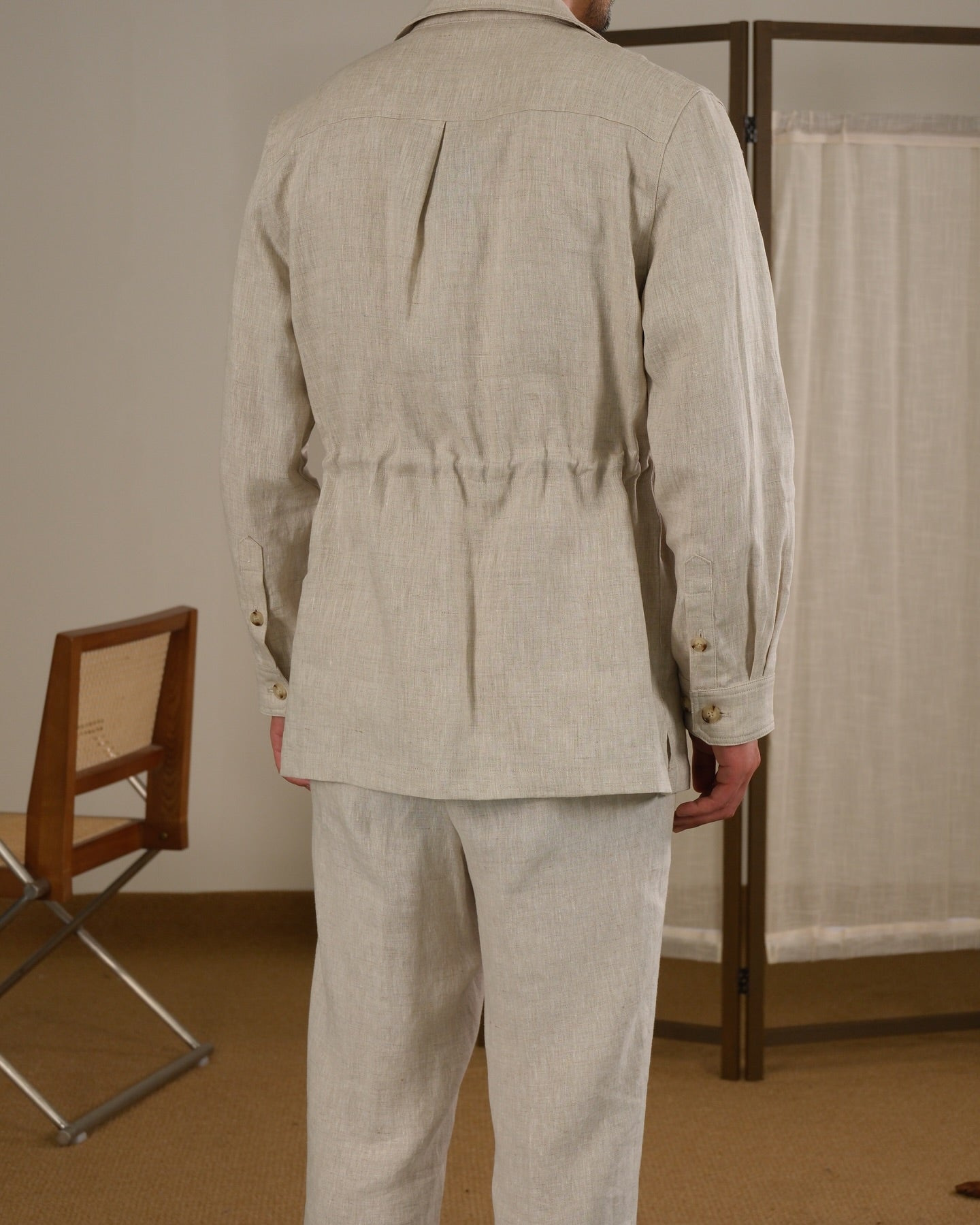 Napoli Leinen Safari-Jacke