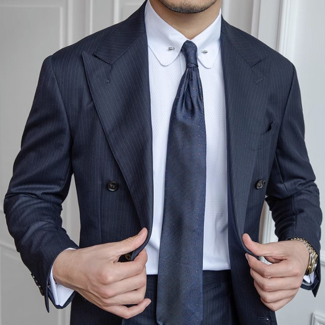 Camisa de cuello corto con gemelos