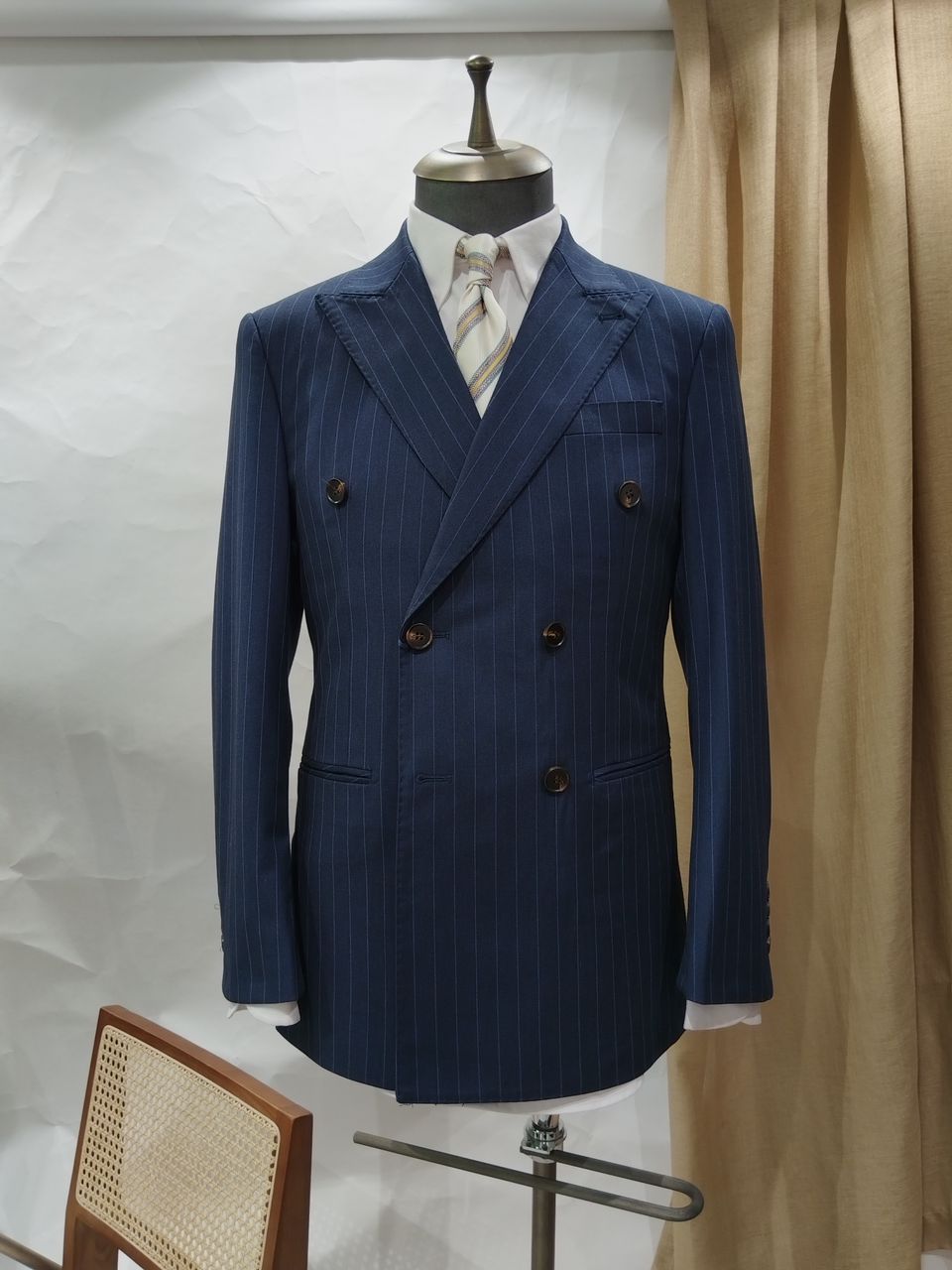 Costume Modène rayé bleu