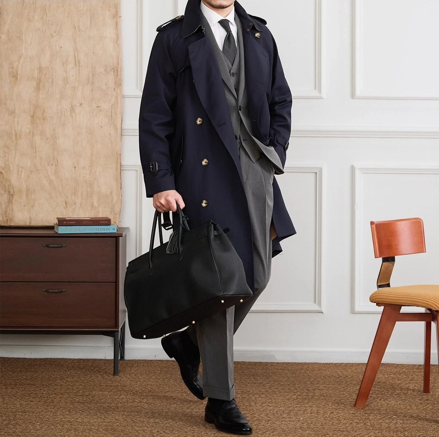 Trench Coat Doppiopetto Regents Misto Cotone
