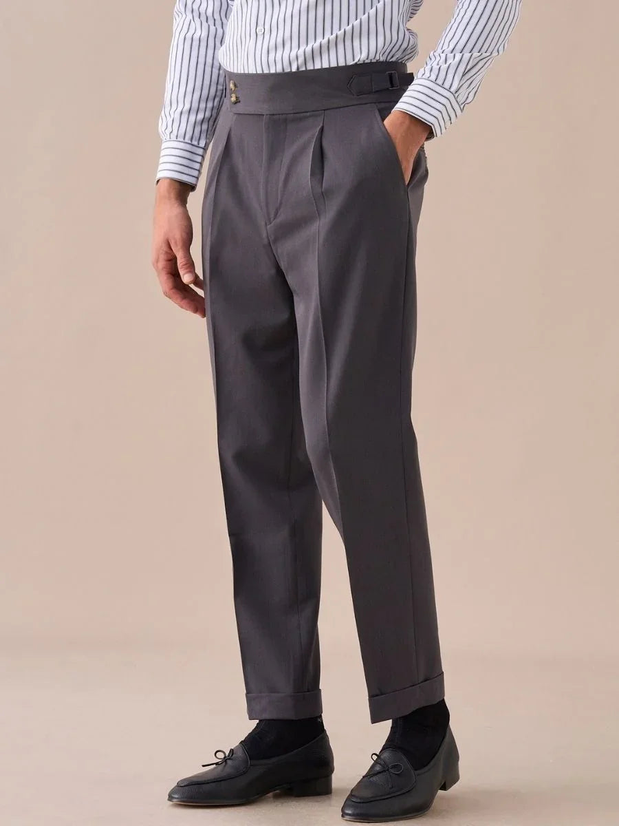 Pantalones Palena plisados de tiro alto
