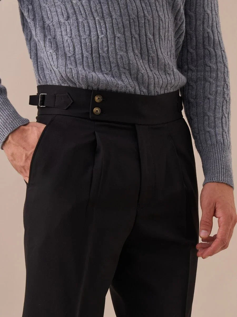 Pantalones Palena plisados de tiro alto