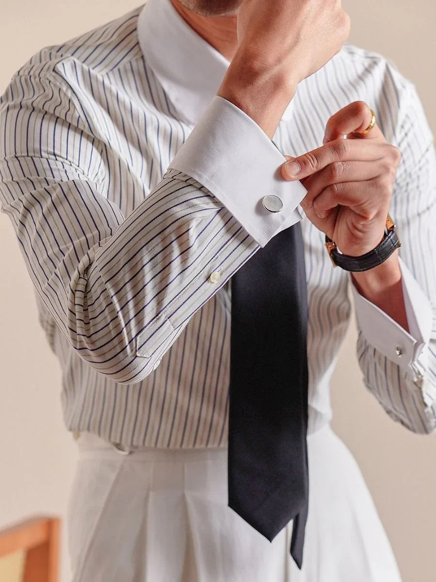 Chemise rayée à poignets mousquetaires Loops Sarule