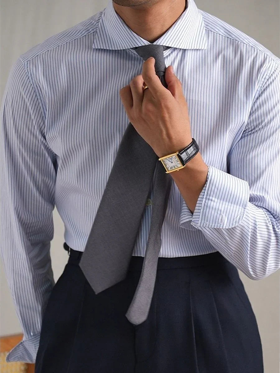 Loops Gestreiftes Business-Casual-Hemd