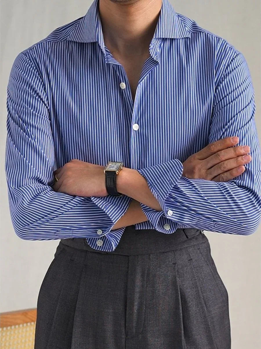 Camisa Casual de Negocios a Rayas Loops