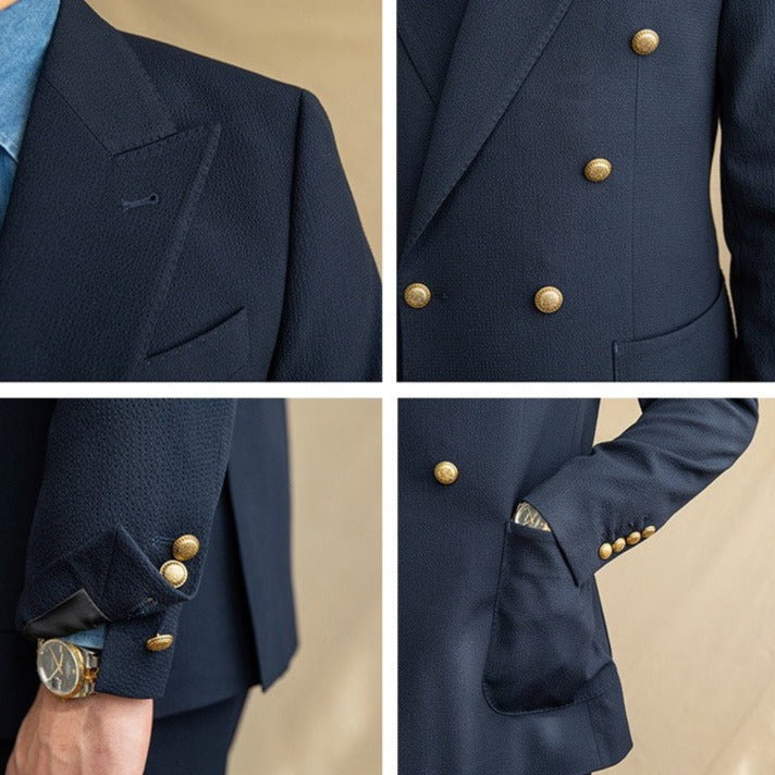 Blazer cruzado con media forro