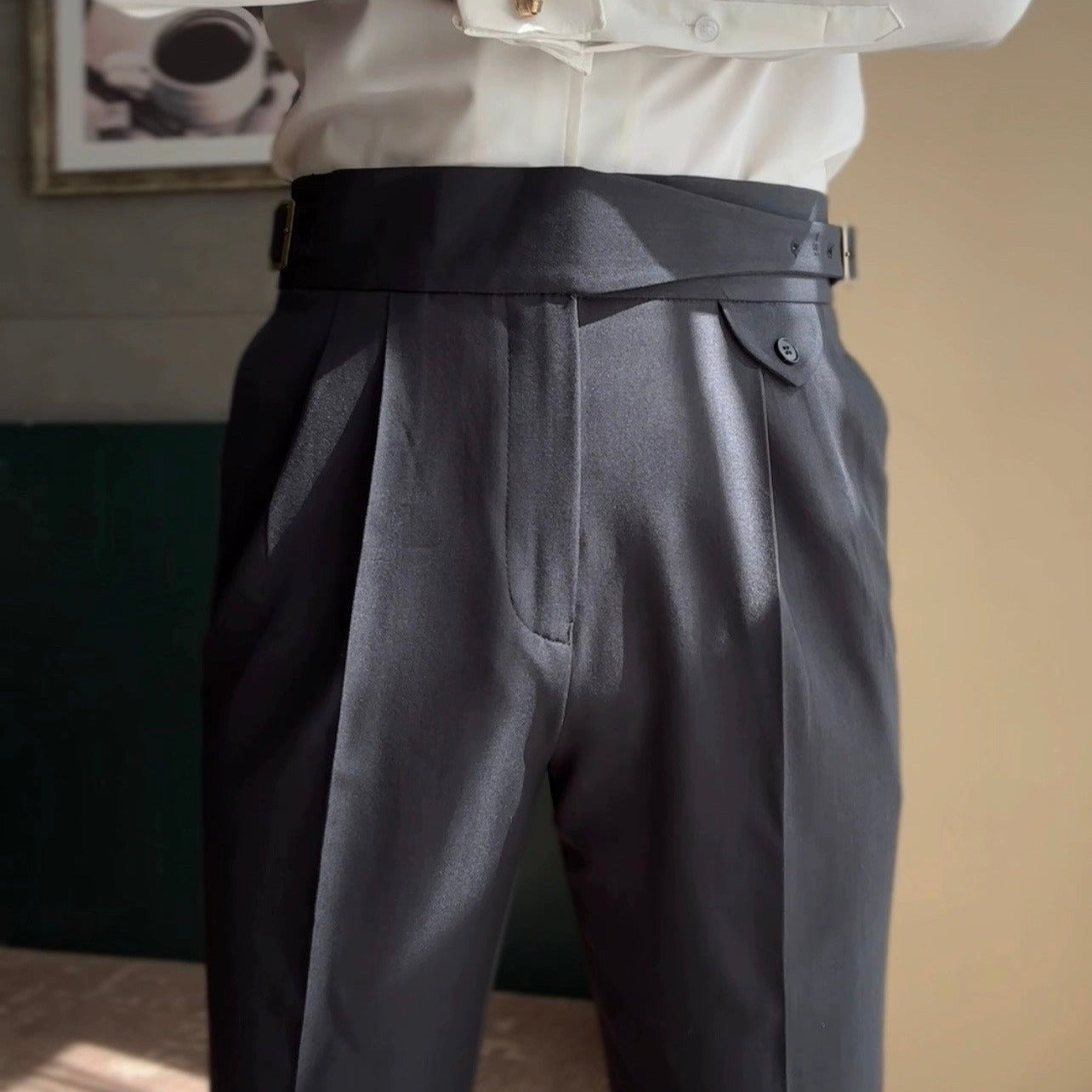 Pantalones Gurkha con trabillas LS017
