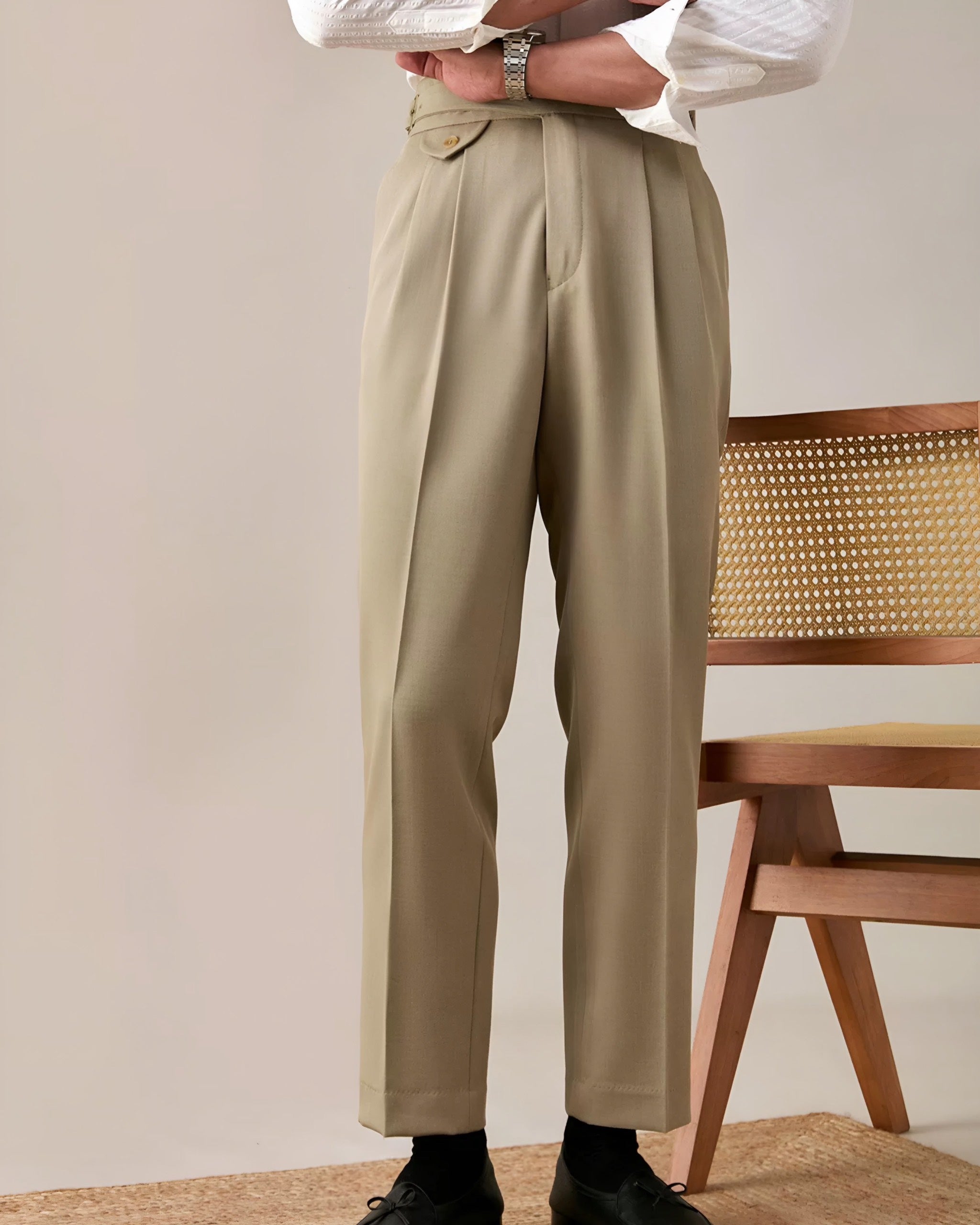 Pantalones Gurkha con trabillas LS017