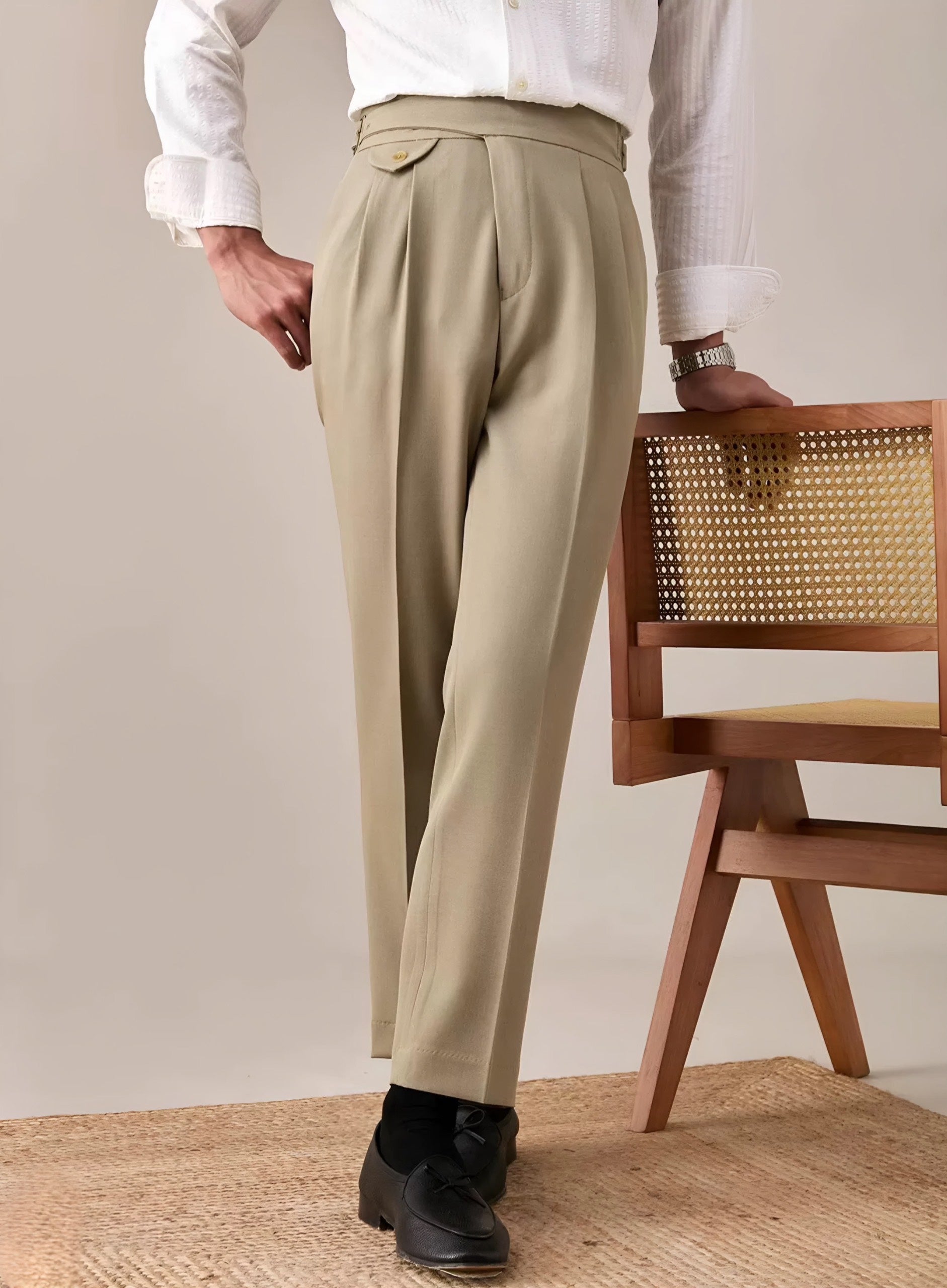 Pantalones Gurkha con trabillas LS017