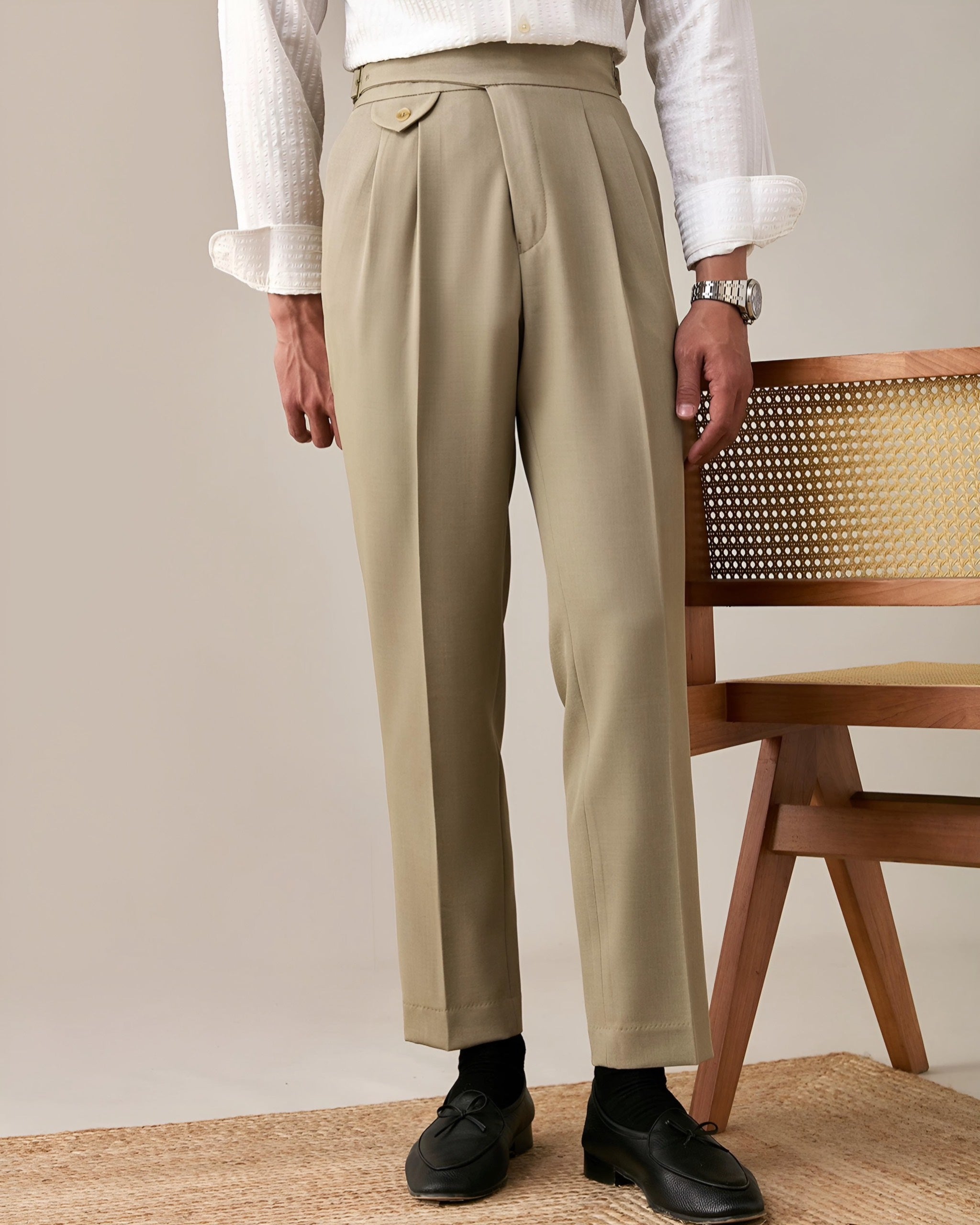 Pantalones Gurkha con trabillas LS017